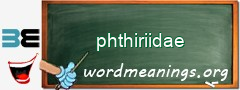 WordMeaning blackboard for phthiriidae